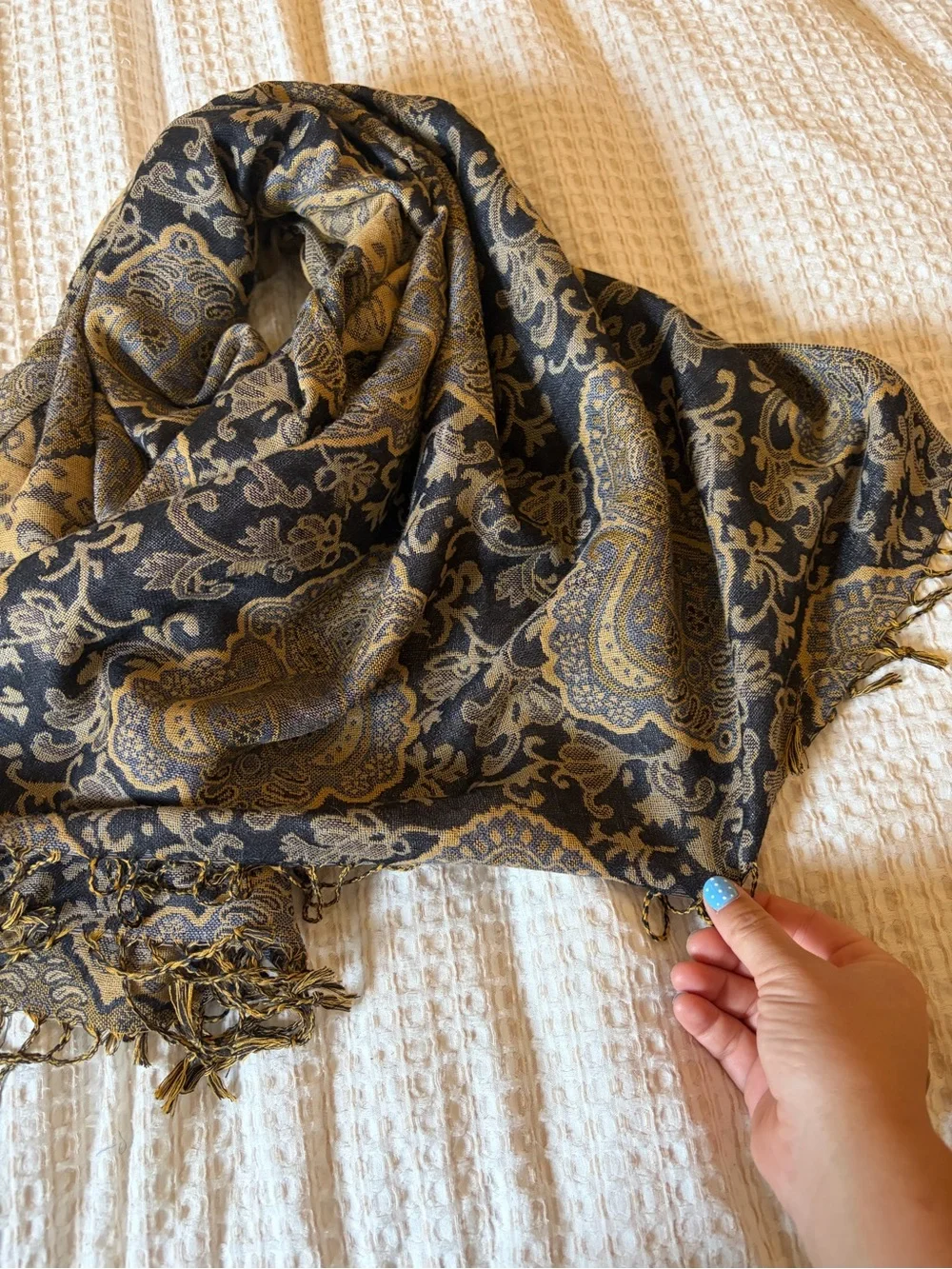 Faux Pashmina Paisley Scarf Perfect Fall Staple